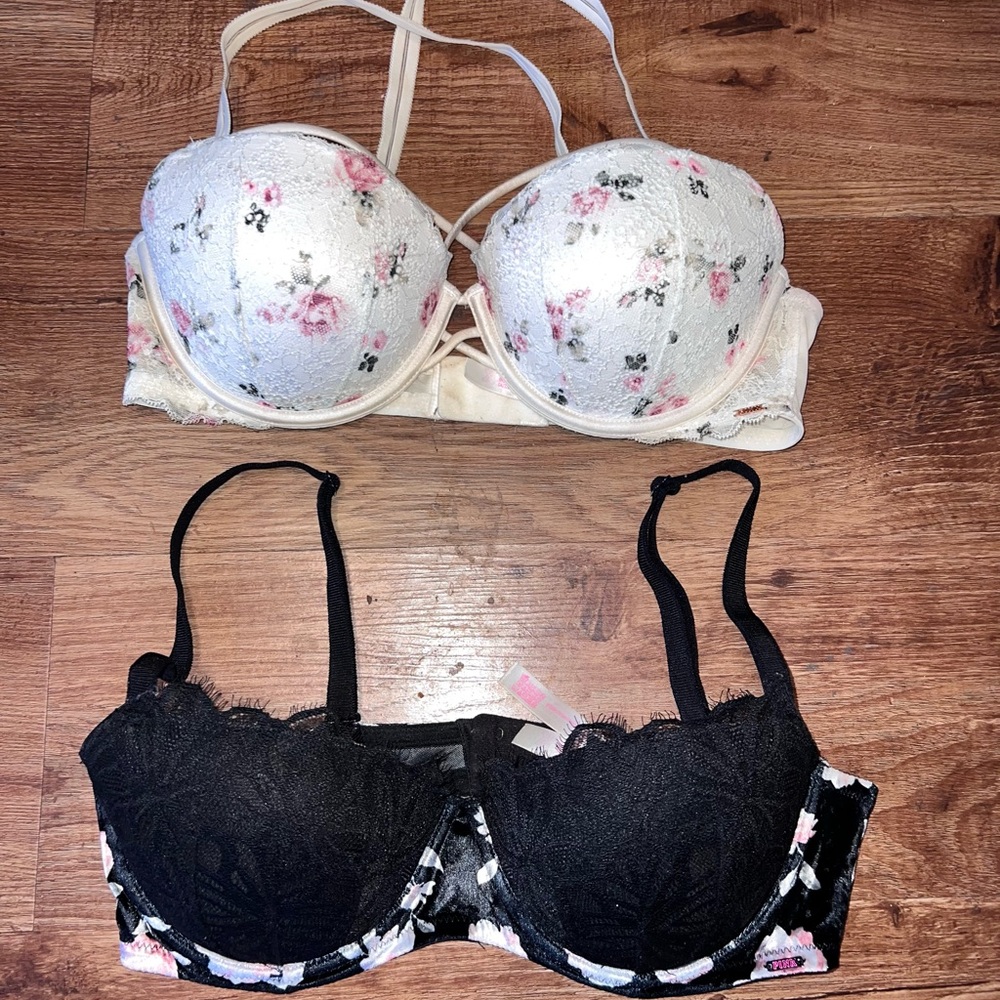 VS Pink date night push up bra set